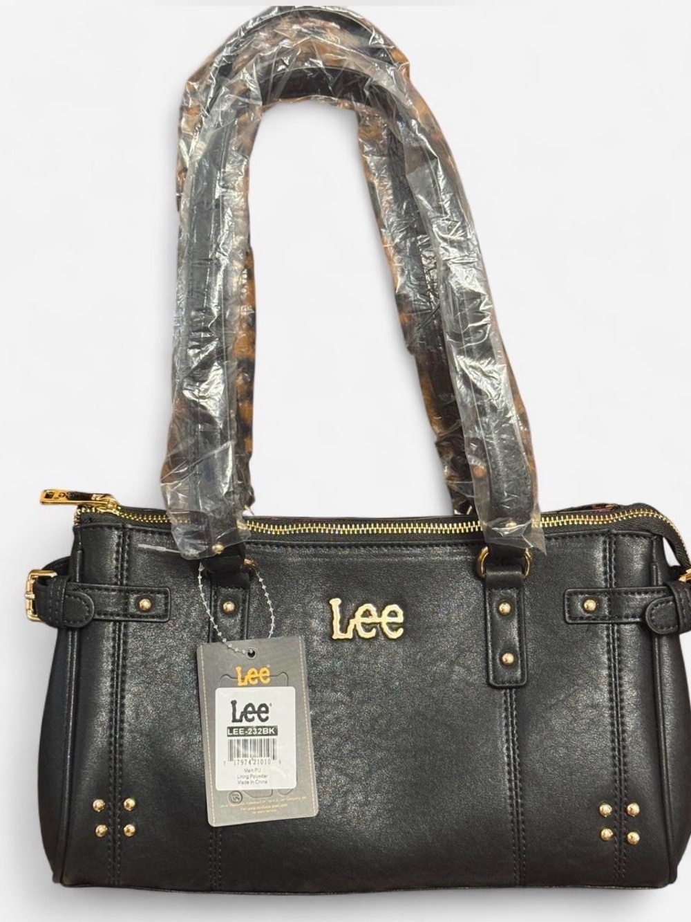 Black Leather Lee Shoulder Bag